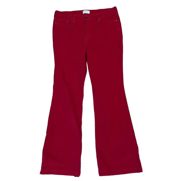 Crown‎ & Ivy Women's 16R Dark Pink Flared Leg Corduroy Jeans - Picture 1 of 4